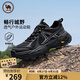 駱駝牌戶外登山鞋舒適網(wǎng)面透氣休閑鞋徒步運(yùn)動(dòng)男鞋 P15A342008 夜黑色41