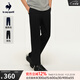 樂(lè )卡克（Le coq sportif）法國公雞男款三色系列經(jīng)典針織運動(dòng)長(cháng)褲 黑色/B01 2XL