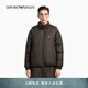 EMPORIO ARMANI/阿瑪尼官方旗艦新款男士90白鴨絨加厚面包羽絨服外套秋季 U8120-墨綠色 46 (S) (推薦：120-135斤)