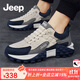 Jeep吉普老爹鞋男2025秋季新款休閑潮流運動(dòng)鞋男厚底防滑阿甘鞋子男 米蘭色(運動(dòng)碼） 42 (260mm)