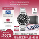 安普里奧·阿瑪尼（Emporio Armani）三眼多功能計(jì)時(shí) 水鬼黑石英手表男士七夕情人節(jié)禮物送男友AR11360