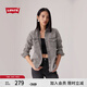Levi's李維斯25年秋冬新款女士美式復古水洗做舊休閑牛仔襯衫外套 墨灰 M