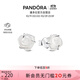 潘多拉（PANDORA）雪映玫瑰耳釘白色優(yōu)雅高級時尚小眾設計感生日禮物送女友