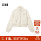 森馬（Semir）外套女短款顯高小個(gè)子溫柔氣質(zhì)2024冬季立領(lǐng)毛絨夾克109724108006