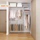 鉑耐 開(kāi)放式衣柜定制環(huán)保大容量步入式金屬衣帽間小戶(hù)型收納美式1.7米 沃克【1.7米-5】實(shí)付1千包安裝