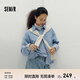 森馬森柔牛仔|商場(chǎng)同款牛仔襯衫女披肩氣質(zhì)秋季2025新款寬松襯衣 牛仔淺藍88101 M