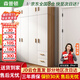 森普頓衣柜臥室平開(kāi)門(mén)組合現代簡(jiǎn)易家用柜子收納衣櫥(可升級實(shí)木生態(tài)板) 四門(mén)衣柜+頂柜（160*50*220cm）