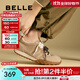 百麗（Belle）彩虹豆復古德訓鞋女低跟輕便運動(dòng)風(fēng)休閑鞋B2085AM5預售 杏色 37 (235mm)