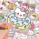 山頭林村100張kt貓日常貼紙可愛(ài)少女心貼畫(huà)HelloKitty哈嘍凱蒂貓diy手賬 100張KT貓日常貼紙