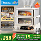 美的（Midea）電蒸鍋多功能家用大容量雙層不銹鋼可視化大火力電燉鍋蒸煮一體機 16.5L 【高溫穿透蒸】ZGC302352KS