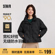 森馬（Semir）羽絨服女冬季薄款90絨子防潑水防風(fēng)千鳥(niǎo)格設計感外套101724113012