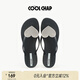 COOLCHAP愛(ài)心人字拖女防滑海邊沙灘2024年夏季新款夾腳涼拖鞋 暗夜魅影 38 （建議拍大一碼）