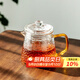 雅集錘紋壺加厚 耐熱玻璃過(guò)濾茶壺小 紅茶泡茶壺功夫茶具280ml