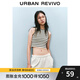UR2025秋季新款女裝法式休閑撞色條紋修身圓領(lǐng)背心UWB450015 黑色條紋 S