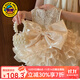 G.DUCKKIDS公主裙女童連衣裙夏季兒童周歲生日禮服洋氣高級女寶寶蓬蓬蛋糕裙 香檳色 90 尺碼1~2歲【 80-90cm】cm