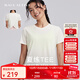MAIA ACTIVE 訓練TEE 跑步健身短袖開(kāi)衩運動(dòng)衫上衣運動(dòng)T恤瑜伽打底衫女52TS12 糖霜白 M