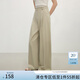 范思藍(lán)恩復(fù)古通勤寬松闊腿休閑褲女春季2025新款修身顯瘦褲子1250 淺灰綠 M