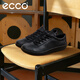 愛(ài)步（ECCO）板鞋男 軟底舒適輕盈牛皮系帶休閑鞋 柔酷537764 黑色41 HL