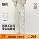 森馬（Semir）商場(chǎng)同款|休閑褲女冬季拼接寬松加絨長(cháng)褲2025闊腿褲101725127001A