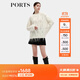 PORTS寶姿女裝秋季新款流蘇設計感羊毛衫ALD9K405NKW006 奶白色 M L