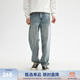 CHINISM CH赤塵水洗復古直筒牛仔褲男士新款美式寬松休閑褲簡(jiǎn)約百搭褲子 藍牛仔 XL
