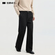 伯爵卓爾加厚高級感定織25冬季寬松針織直筒休閑褲男垂感黑色長(cháng)褲子