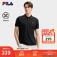 FILA 斐樂(lè )官方男子針織短袖領(lǐng)航POLO衫2025夏季新款時(shí)尚休閑涼感上衣 正黑色-BK L 175/96A/L