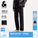 杰克·瓊斯（JACK&JONES）男裝25年秋冬季黑色牛仔褲男士903直筒潮流休閑彈力加絨褲子厚款 A15黑色牛仔 31 175 W31/L30