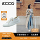 愛(ài)步（ECCO）休閑鞋女 時(shí)尚百搭通勤圓頭低幫軟面皮板鞋 柔酷7號(hào)430003 白色37