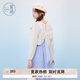 紫涵（ZIHAN）紫涵后背蝴蝶結(jié)針織開衫女2025年夏季新款甜美吊帶裙外搭薄紗罩衫 米金 M