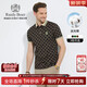 Raidy Boer/雷迪波爾【絲光棉】全身印花休閑短袖翻領(lǐng)POLO衫男7100 黑花 175/50/L