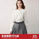 樂町娃娃領(lǐng)襯衫新款秋季長(zhǎng)袖經(jīng)典寬松版型百搭甜美浪漫上衣 白色(現(xiàn)貨) XS