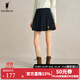 POLOWALK女士百褶裙2024秋季新款純色百搭半身裙學院風小眾JK短裙 深藏青 165/L