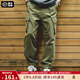 馬登工裝 復古純棉錐形休閑褲系扣大口袋奇諾束腳長(cháng)褲子男秋季 軍綠色 32