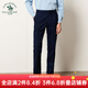 圣大保羅男裝春夏季商務(wù)休閑寬松版薄款長(cháng)褲子男中腰純棉休閑褲男直筒褲藏青色K8（合身收腳款）32 (82)175/82B