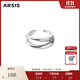 Arsis流光流線(xiàn)雙層交叉戒指法式開(kāi)口戒原創(chuàng  )時(shí)尚戒指送女友禮物 流線(xiàn)雙層戒指