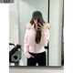詩(shī)丹蕊棉服女冬季粉色毛領(lǐng)連帽棉衣外套百搭減齡保暖羽棉襖絨服短款上衣 粉色 均碼 【可備注碼數】