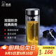 希諾（HEENOOR） 雙層玻璃杯男士辦公泡茶杯送禮耐高溫大容量水杯教師節(jié)禮物禮盒 經典-加長款410ml