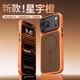 艾派客適用iPhone17Promax手機殼新款磁吸磨砂蘋(píng)果16大視窗金屬感鏡頭全包圍防摔散熱透明保護套簡(jiǎn)約男女 【星宇橙】磁吸充電-自帶相機按鍵+鋼化膜 iPhone17Promax