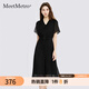MeetMetro瑪依爾黑色雪紡連衣裙女2025夏季新款飄帶領(lǐng)輕熟風(fēng)裙子 黑色【現(xiàn)貨閃電發(fā)】 S