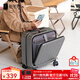 翻譯官拉桿箱登機前開(kāi)蓋側開(kāi)小型商務(wù)男行李箱輕便時(shí)尚女萬(wàn)向輪旅行密碼 16英寸香檳灰橫款前開(kāi)USB