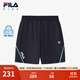 FILA斐樂(lè )童裝兒童短褲2025年夏季新款運動(dòng)褲男小童寬松休閑五分褲 RD寶藍-NV 130