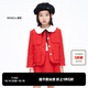 little MO&Co.童裝春裝新款女童小香風(fēng)短款夾克西裝外套 大紅色 130 130/60