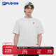 FILAFUSION斐樂(lè )潮牌情侶款針織短袖2025春夏新款涼感寬松純棉T恤男女 標準白-WT（夏季上新） L L （175/96A）