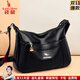 袋鼠品牌女士真皮斜挎包包中年媽媽婆婆包2025新款軟皮包大容量單肩包 黑色（禮盒裝+手包卡包） 大包長(cháng)29-厚9-高2厘米