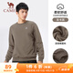 駱駝（CAMEL）長(cháng)袖圓領(lǐng)套頭衛衣男寬松休閑運動(dòng)打底衫 J13CAYL6063 灰卡其 M