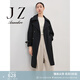 玖姿·安娜蔻清爽簡約英倫風落肩收腰經(jīng)典風衣外套春款 素黑 M