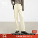 對白【加絨保暖】復古直筒牛仔褲女2025秋冬新款休閑百搭顯瘦褲子 牛仔白 27