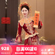 泰勒馬丁絲絨秀禾服新娘婚紗2025新款秋冬結(jié)婚禮服古裝嫁衣敬酒服龍鳳褂 8188 M