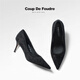 Coup De Foudre女鞋2025秋季新款時(shí)尚氣質(zhì)優(yōu)雅時(shí)裝鞋水鉆高跟尖頭淺口單鞋女